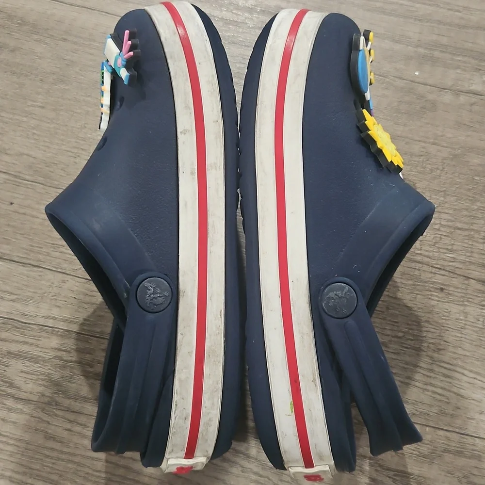 Kids Navy Clogs with Fun Space Charms